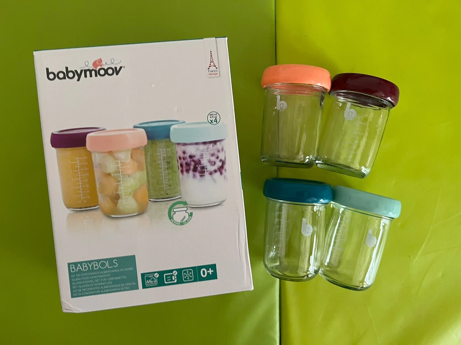 Bewaarbakjes babyvoeding glas 220ml (4 stuks) - 27% korting