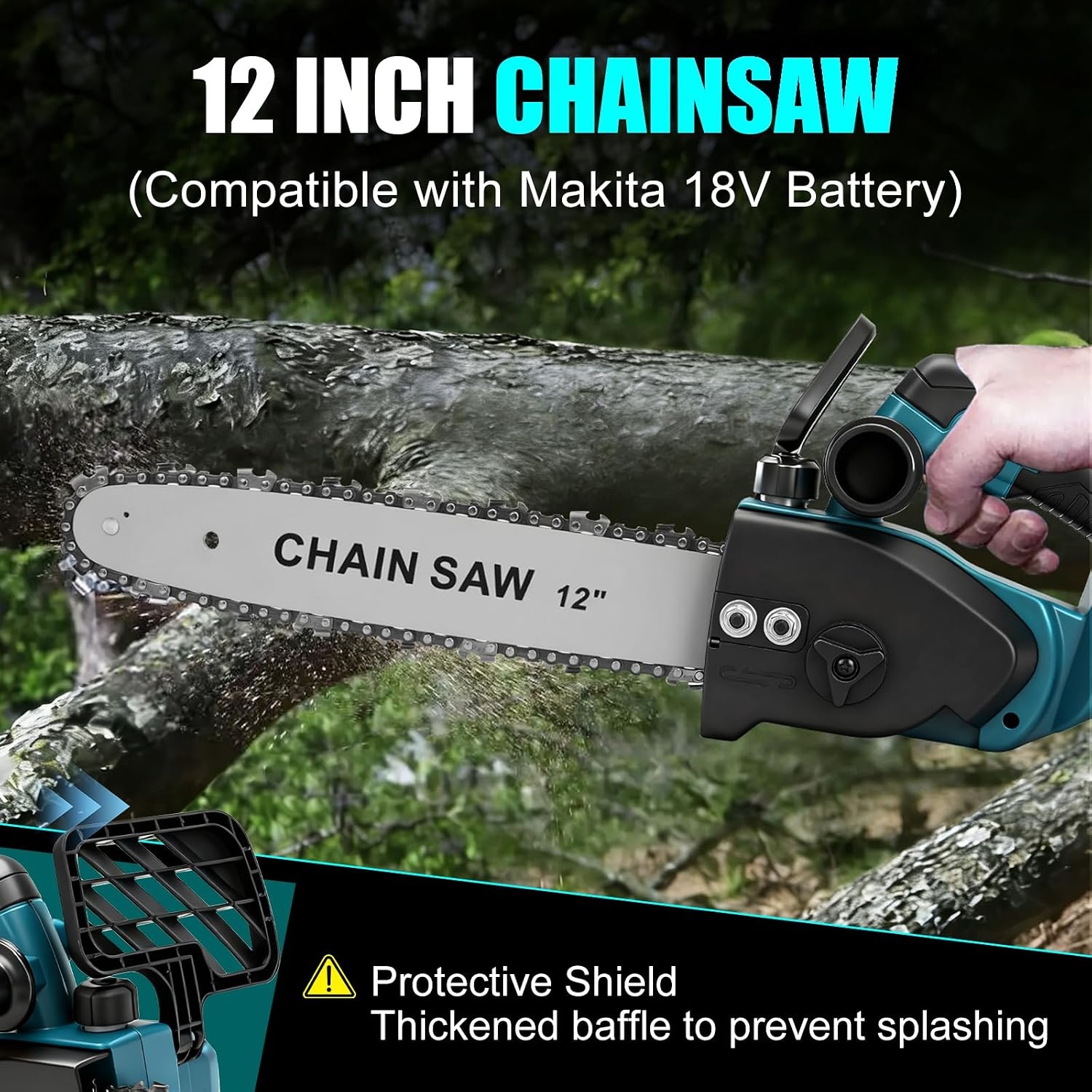 Draadloze Kettingzaag 12" 600W - Compatibel met Makita 18V (Incl. 58% Korting)