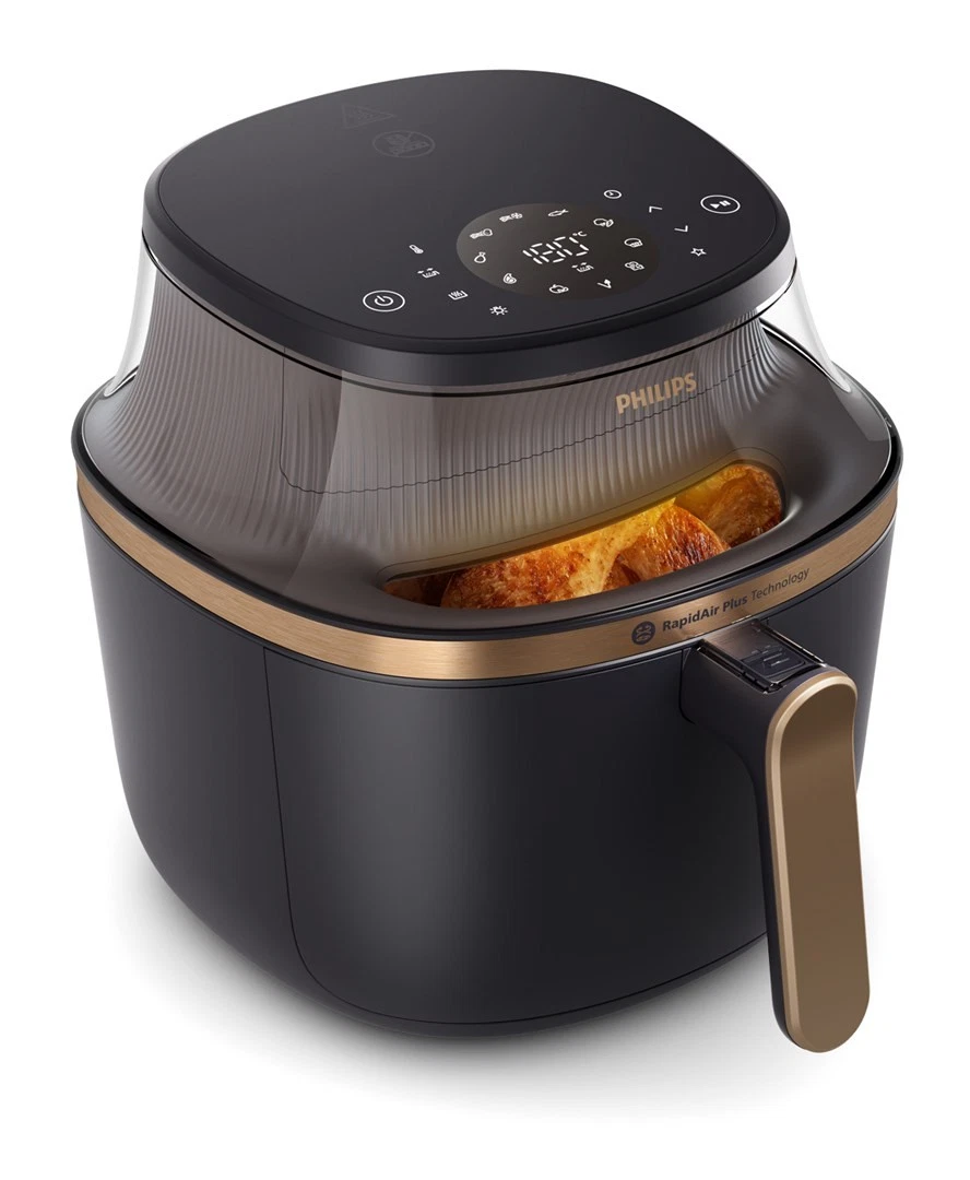 Philips Airfryer NA322/00 4,2L 1400W Zwart/Koper - 59% Korting