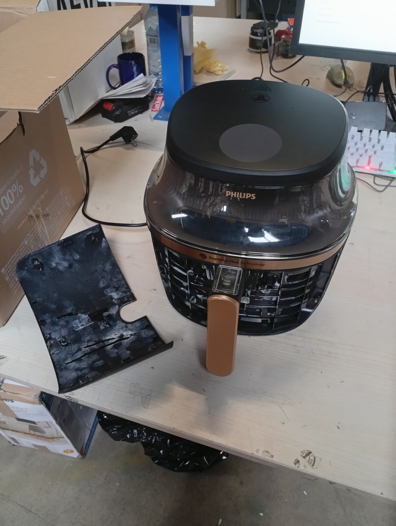 Philips Airfryer NA322/00 4,2L 1400W Zwart/Koper - 59% Korting