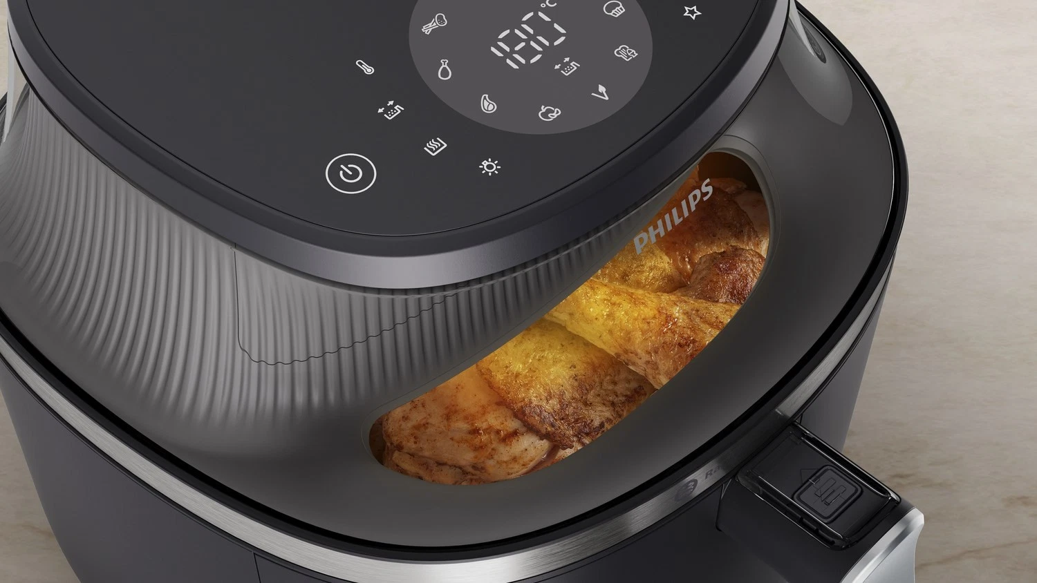 Philips Airfryer NA322/00 4,2L 1400W Zwart/Koper - 59% Korting
