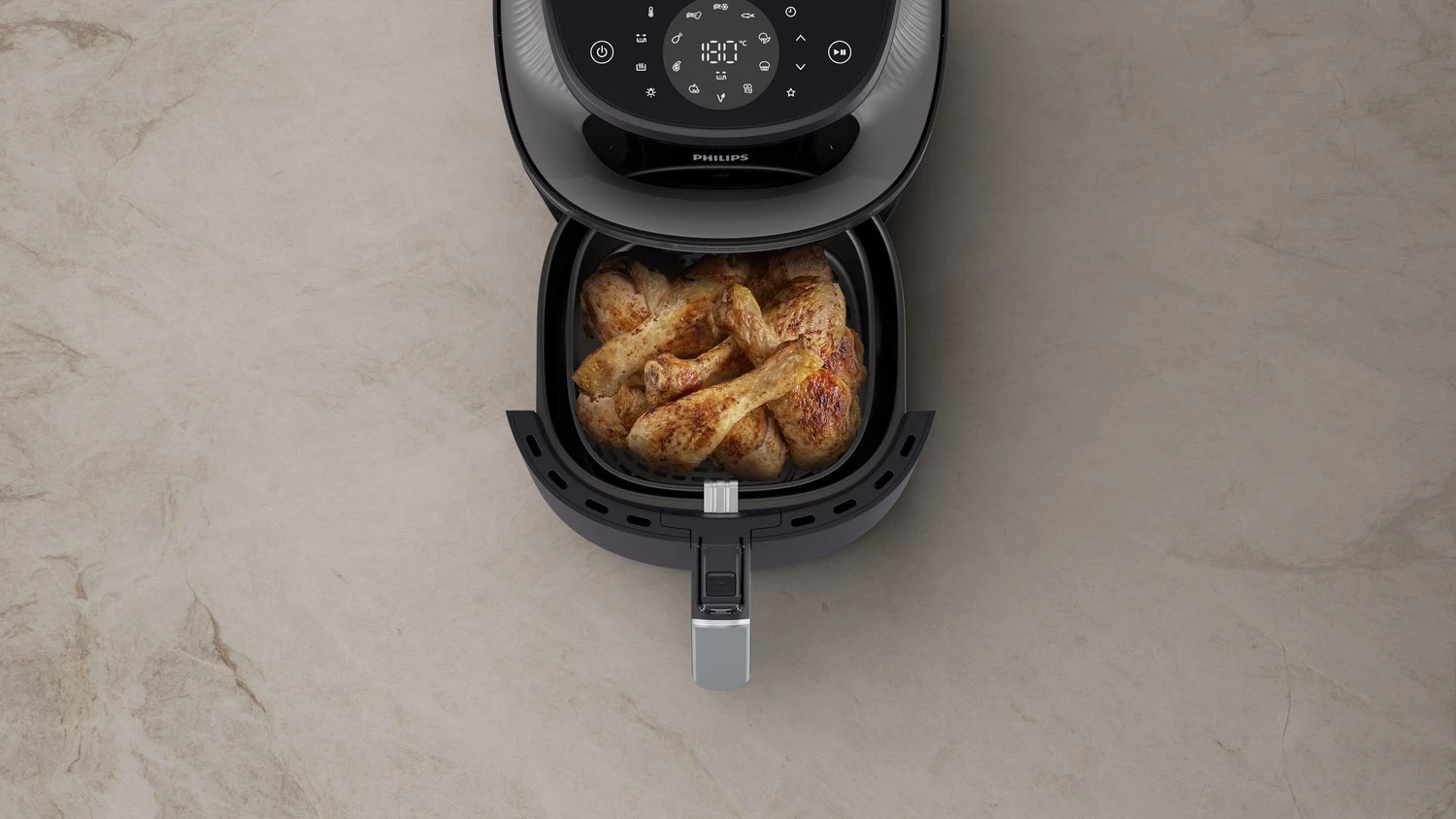 Philips Airfryer NA322/00 4,2L 1400W Zwart/Koper - 59% Korting