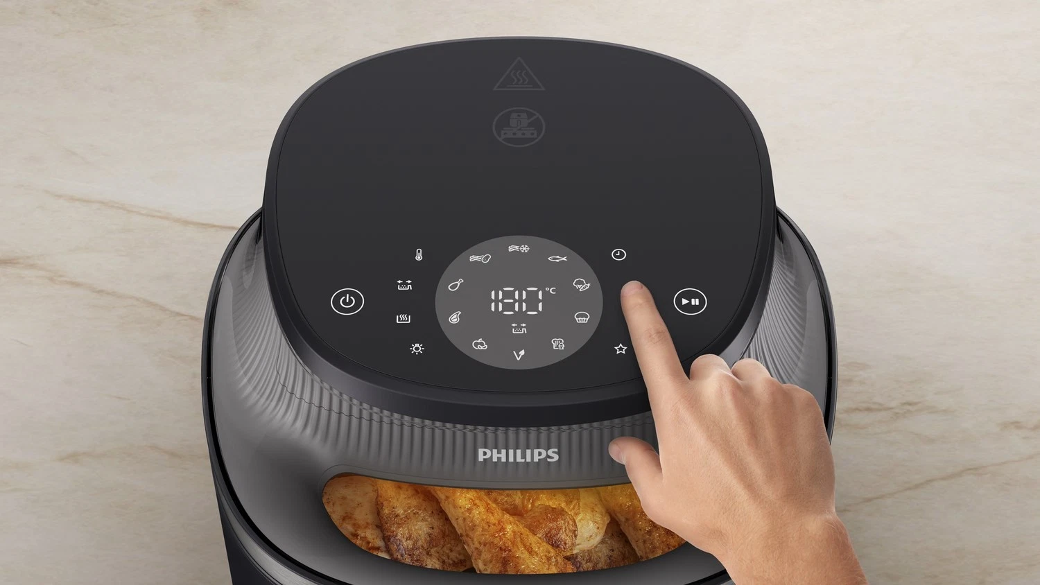 Philips Airfryer NA322/00 4,2L 1400W Zwart/Koper - 59% Korting