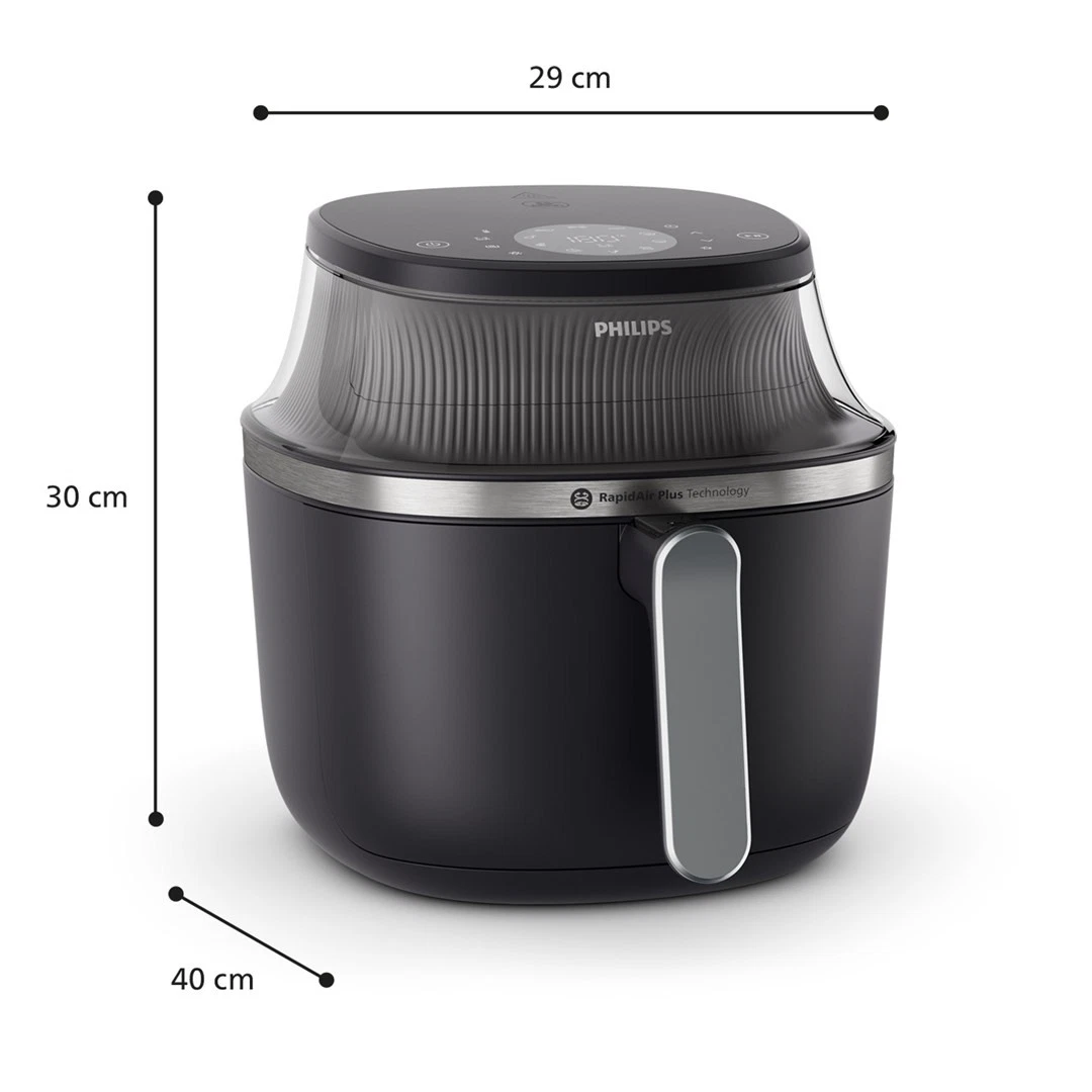Philips Airfryer NA322/00 4,2L 1400W Zwart/Koper - 59% Korting