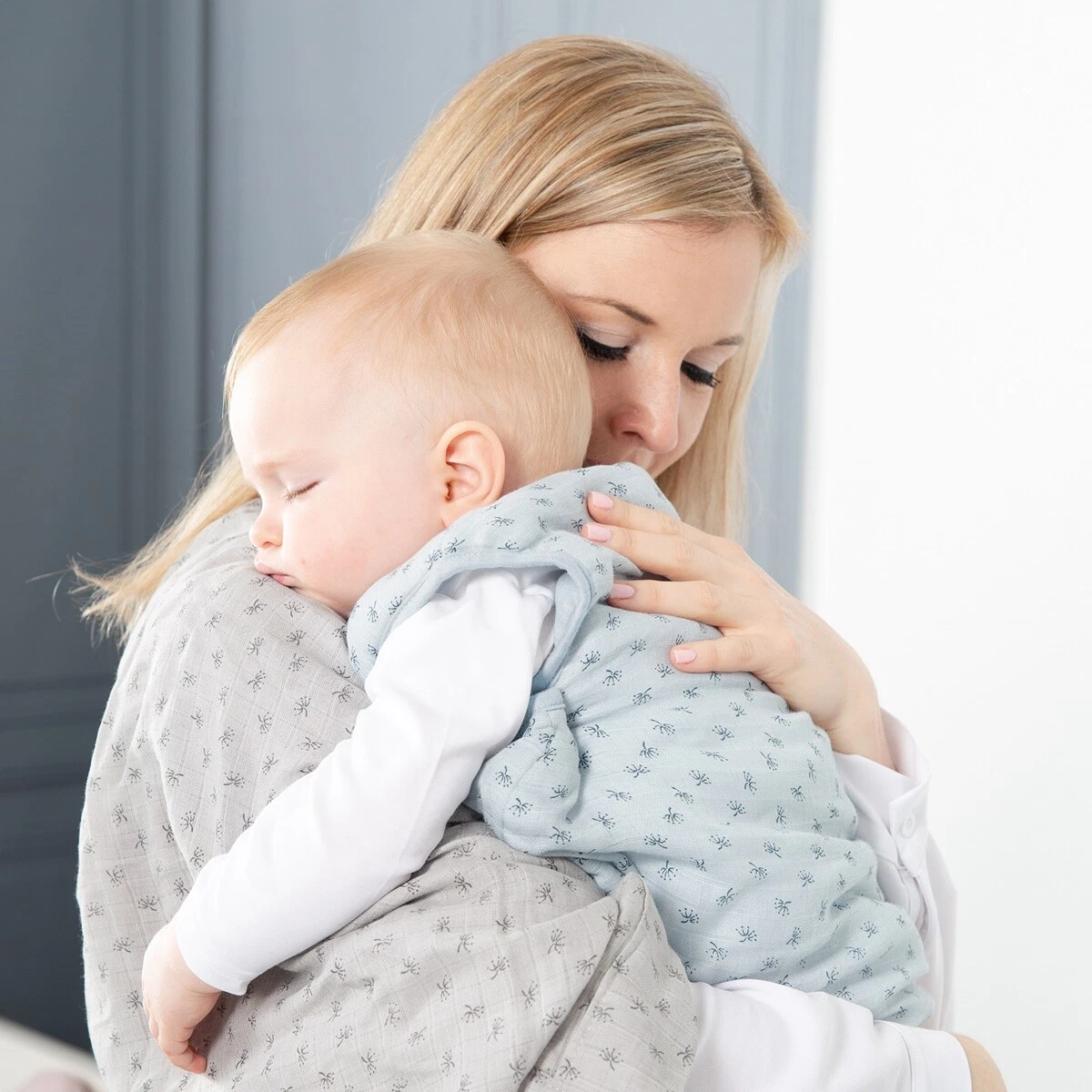 Biologische Baby Slaapzak 90cm - Lichtblauw - 57% Korting