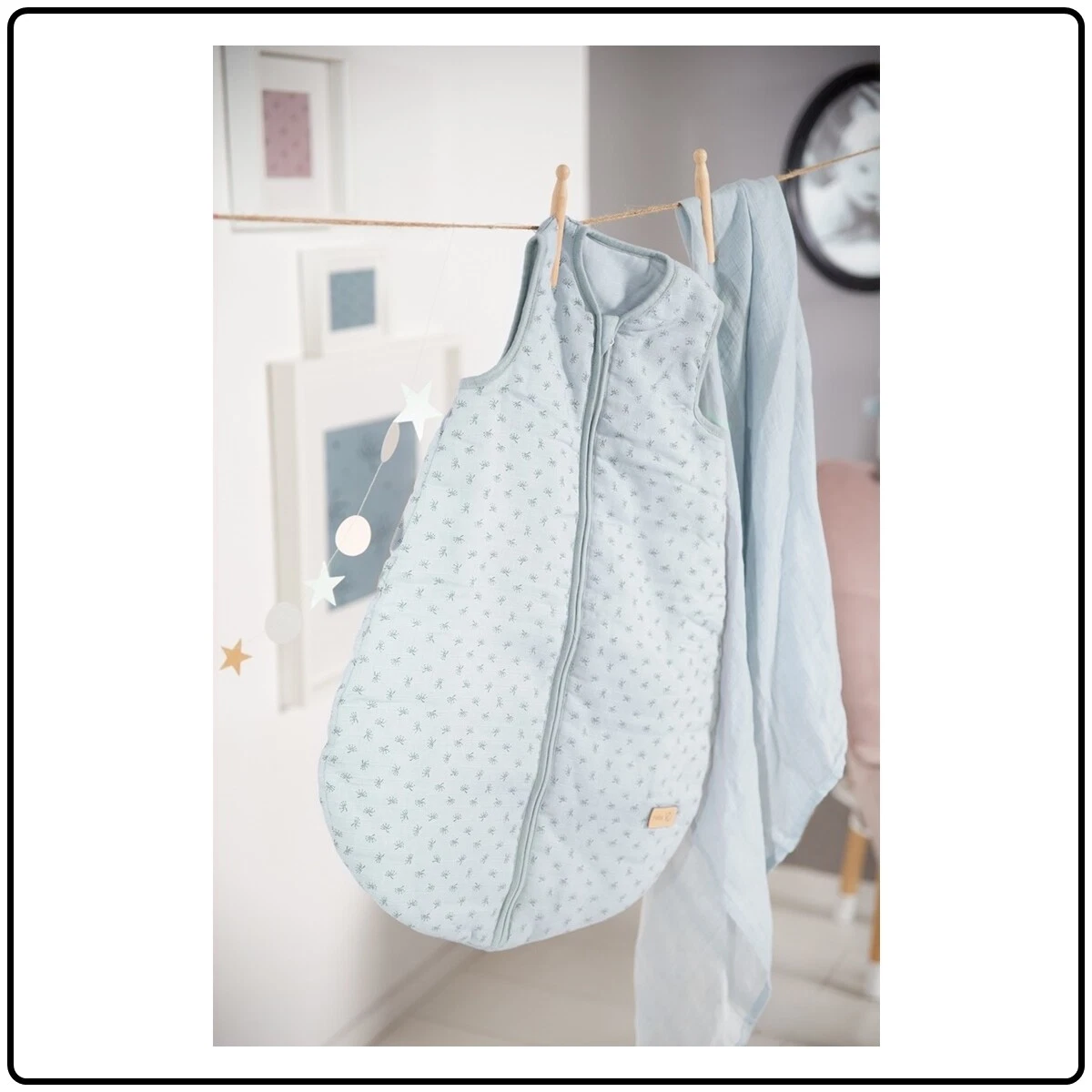 Biologische Baby Slaapzak 90cm - Lichtblauw - 57% Korting