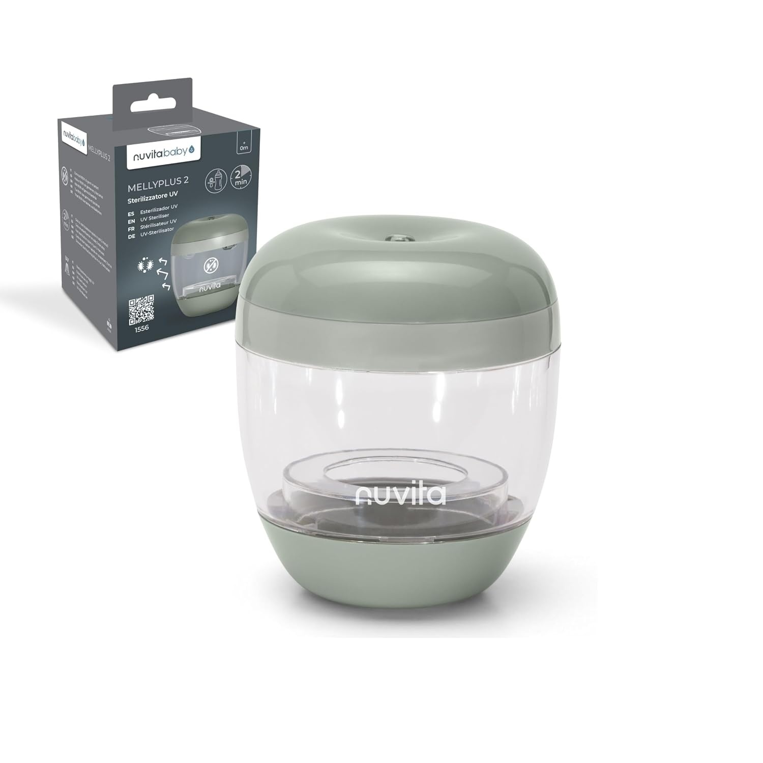 Draagbare UV Sterilisator Babyflessen & Speentjes - 2 Min. - 99,9% Steriel - BPA-Vrij - Salie Groen (28% Korting)