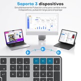 Draadloos Mac Toetsenbord & Muis, QWERTY, Oplaadbaar, Bluetooth 3 Kanalen
