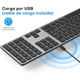 Draadloos Mac Toetsenbord & Muis, QWERTY, Oplaadbaar, Bluetooth 3 Kanalen