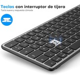 Draadloos Mac Toetsenbord & Muis, QWERTY, Oplaadbaar, Bluetooth 3 Kanalen
