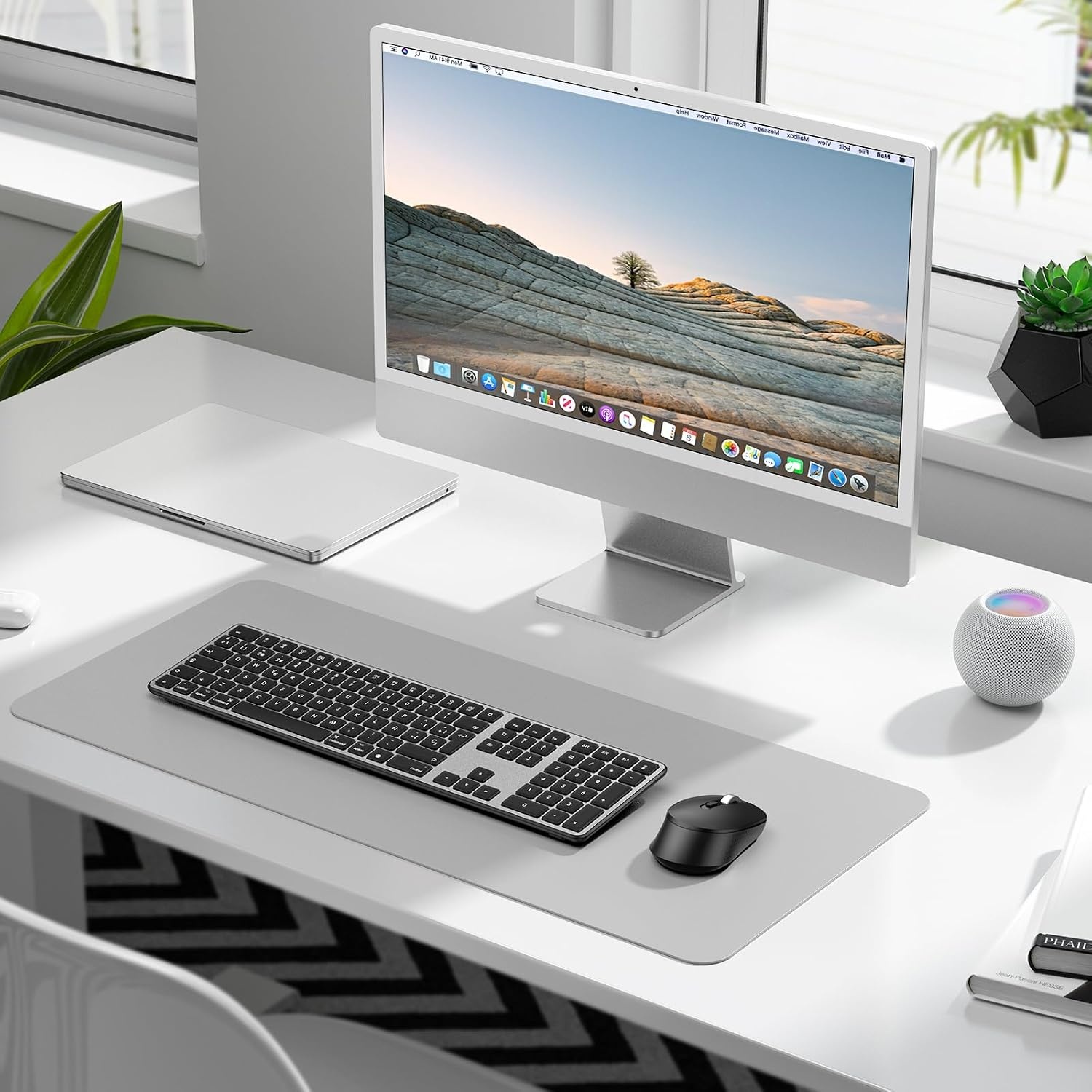 Draadloos Mac Toetsenbord & Muis, QWERTY, Oplaadbaar, Bluetooth 3 Kanalen
