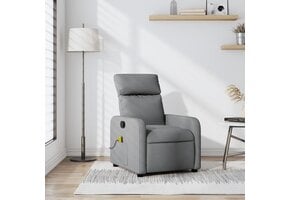 Verstelbare Massagestoel Stof Lichtgrijs - 35% Korting