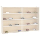 Houten Vitrinekast met Deuren - 60x8,5x37 cm - 58% Korting