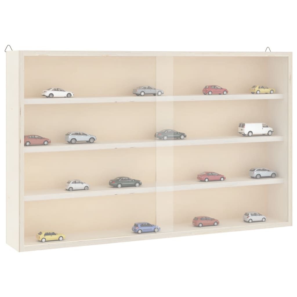 Houten Vitrinekast met Deuren - 60x8,5x37 cm - 58% Korting
