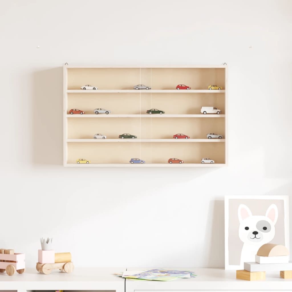 Houten Vitrinekast met Deuren - 60x8,5x37 cm - 58% Korting