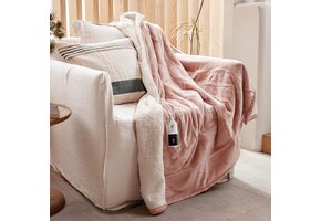 Elektrische deken Stofroze 130x160 cm - 9 Warmtestanden | 51% Korting