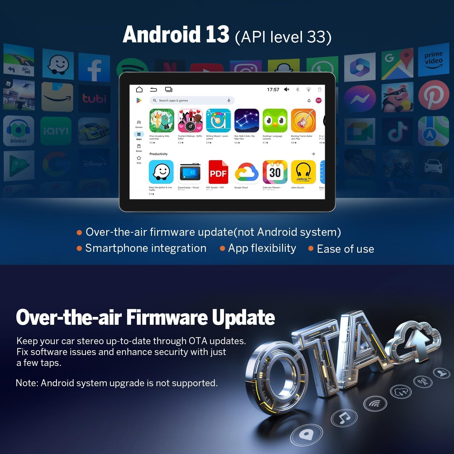 Eonon Android 13 Autoradio 10,95" 4G GPS - 30% Korting!