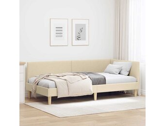 vidaXL Hoekbedframe Crème 90x200 cm - 35% Korting