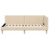 vidaXL Hoekbedframe Crème 90x200 cm - 35% Korting