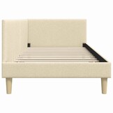 vidaXL Hoekbedframe Crème 90x200 cm - 35% Korting
