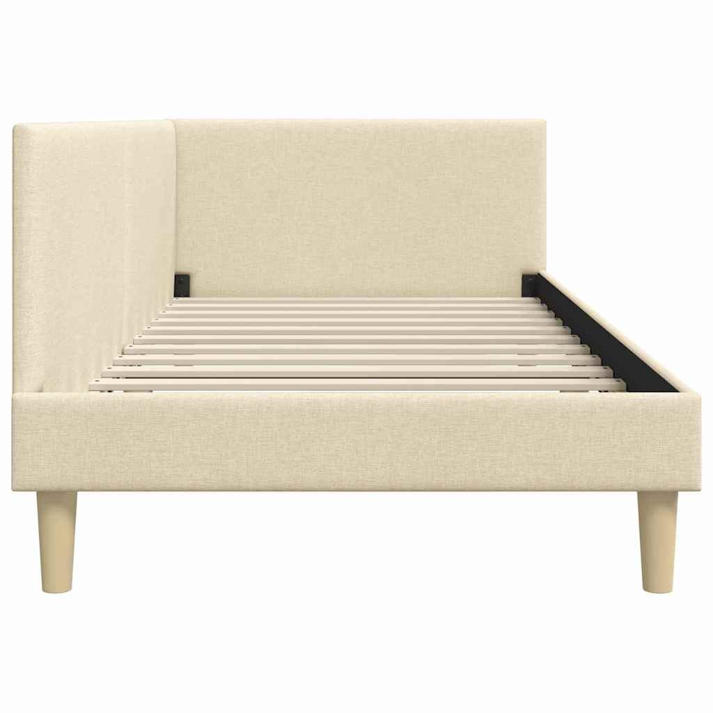 vidaXL Hoekbedframe Crème 90x200 cm - 35% Korting