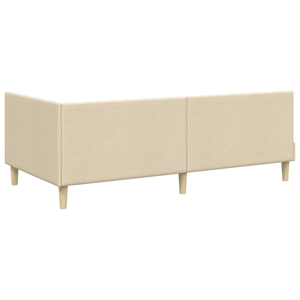vidaXL Hoekbedframe Crème 90x200 cm - 35% Korting