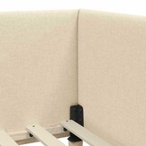 vidaXL Hoekbedframe Crème 90x200 cm - 35% Korting