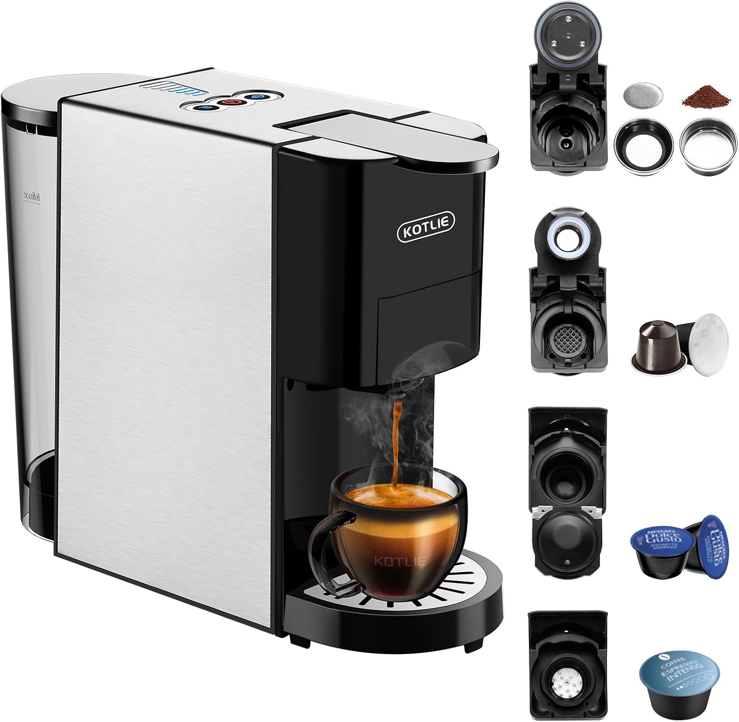 Veelzijdige 5-in-1 Koffiemachine: Warme & Koude Koffie - 34% Korting
