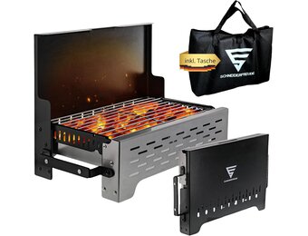 Compacte Inklapbare Camping Barbecue - Zwart - 29% Korting