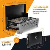 Compacte Inklapbare Camping Barbecue - Zwart - 29% Korting