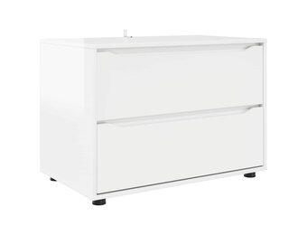 Hoogglans witte opbergkast (80x48x57 cm) - 54% Korting!