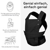 Draagzak Pasgeboren tot 15kg - Zwart XL - 60% Korting
