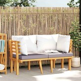 Tuinbank 2-zits met kussens - Massief Acaciahout - 35% Korting