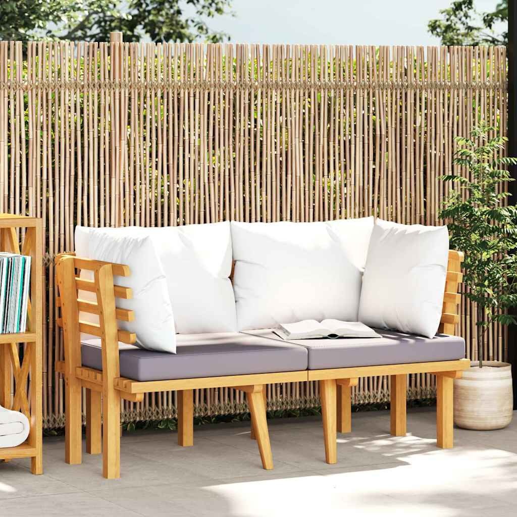 Tuinbank 2-zits met kussens - Massief Acaciahout - 35% Korting