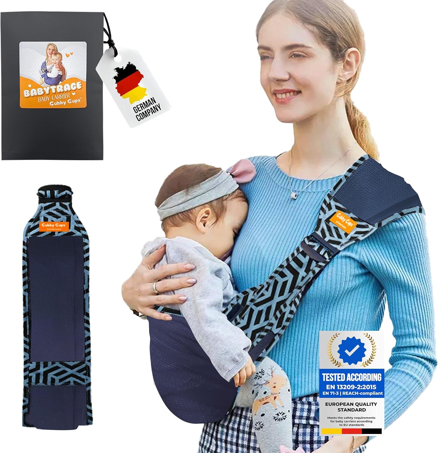 Ergonomische Heupdrager Donkerblauw - Tot 15 kg - 34% Korting
