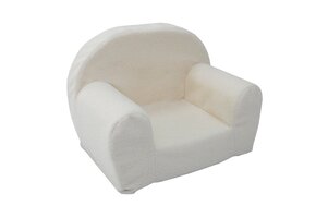 Kinderfauteuil Bouclé Ecru 60x40x45 cm - Met Korting!