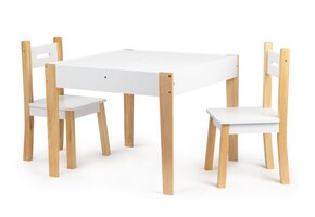 Kinder Meubelset Tafel & 2 Stoelen: Krijtbord & Organizer, 52% Korting!