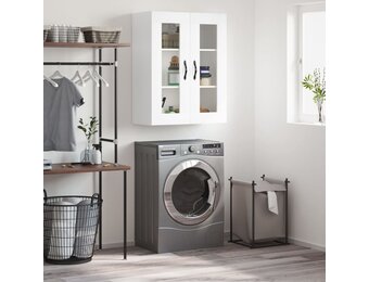 Wandkast 69,5x34x90 cm bewerkt hout wit - 34% Korting!