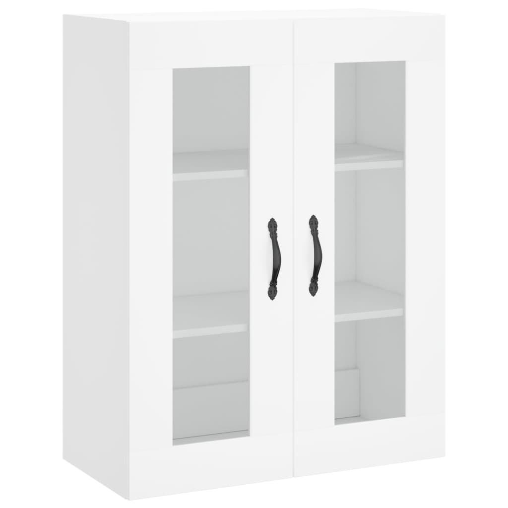 Wandkast Bewerkt Hout Wit 69,5x34x90 cm - 60% Korting