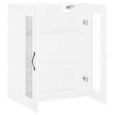 Wandkast Bewerkt Hout Wit 69,5x34x90 cm - 60% Korting