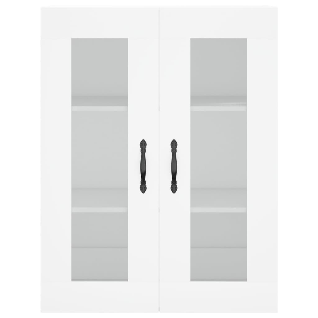 Wandkast Bewerkt Hout Wit 69,5x34x90 cm - 60% Korting