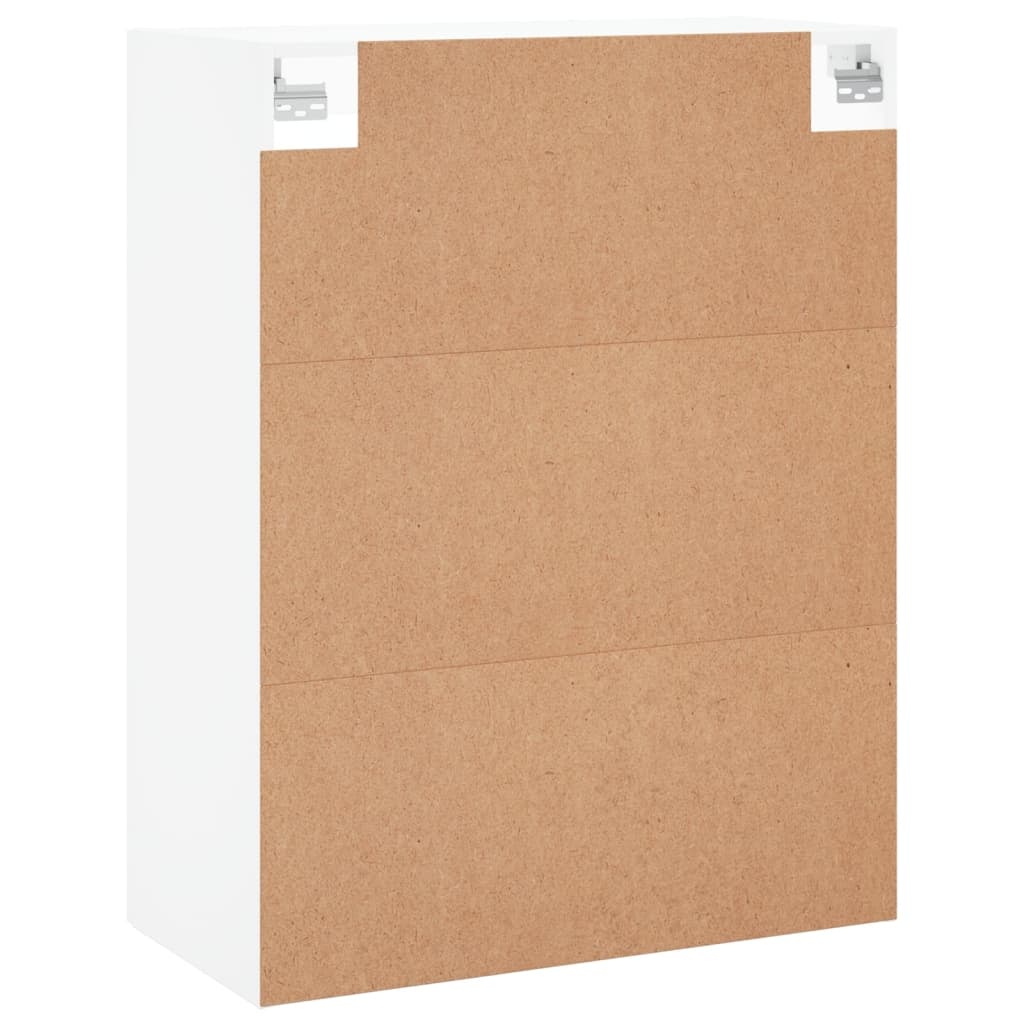 Wandkast Bewerkt Hout Wit 69,5x34x90 cm - 60% Korting