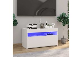 Tv-meubel Wit met LED 75x35x40cm - 34% Korting!