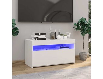 Tv-meubel Wit met LED 75x35x40cm - 34% Korting!