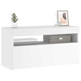 Tv-meubel Wit met LED 75x35x40cm - 34% Korting!