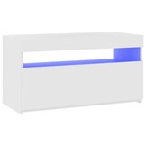 Tv-meubel Wit met LED 75x35x40cm - 34% Korting!
