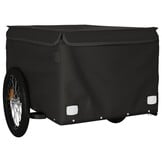 VidaXL Fietstrailer - 45 kg capaciteit, Zwart IJzer