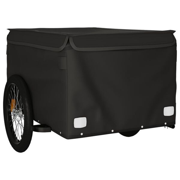 VidaXL Fietstrailer - 45 kg capaciteit, Zwart IJzer
