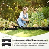 Flexibele Zwarte Tuinrand - Kunststof Golfpatroon - 10m - 32% Korting