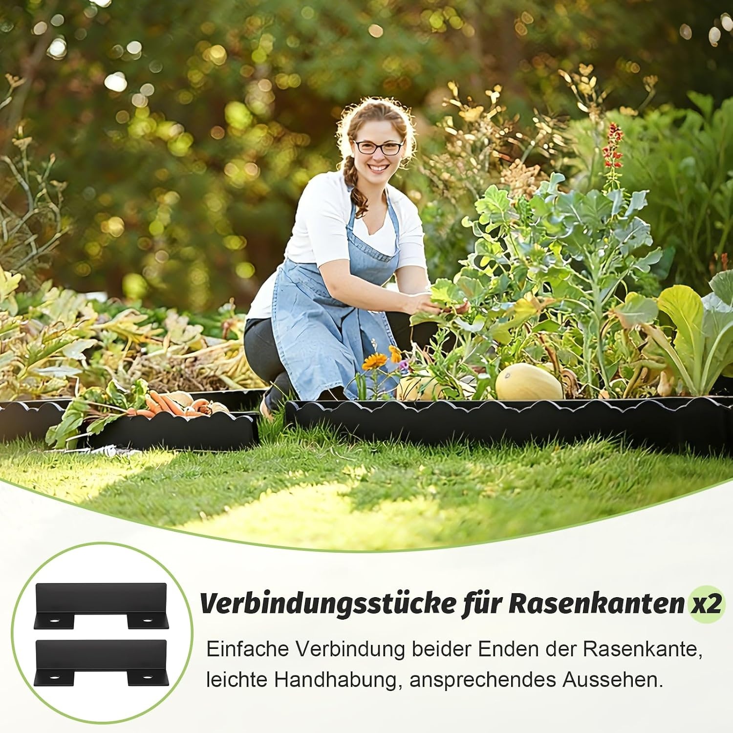 Flexibele Zwarte Tuinrand - Kunststof Golfpatroon - 10m - 32% Korting